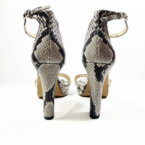 VINCE CAMUTO Sathina Snakeskin Embossed Leather High Heel Sandals 7.5M - Picture 5 of 10